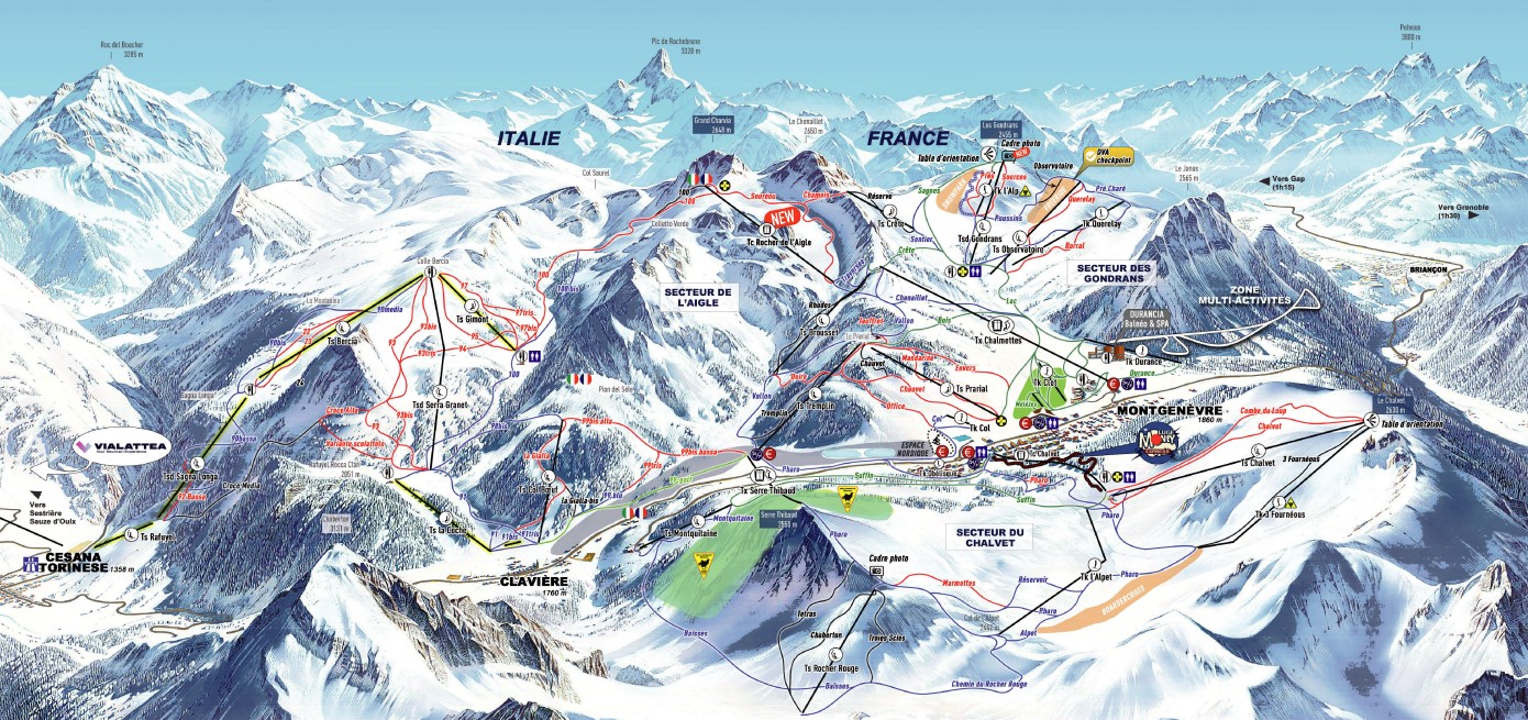 Montgenevre Piste Map